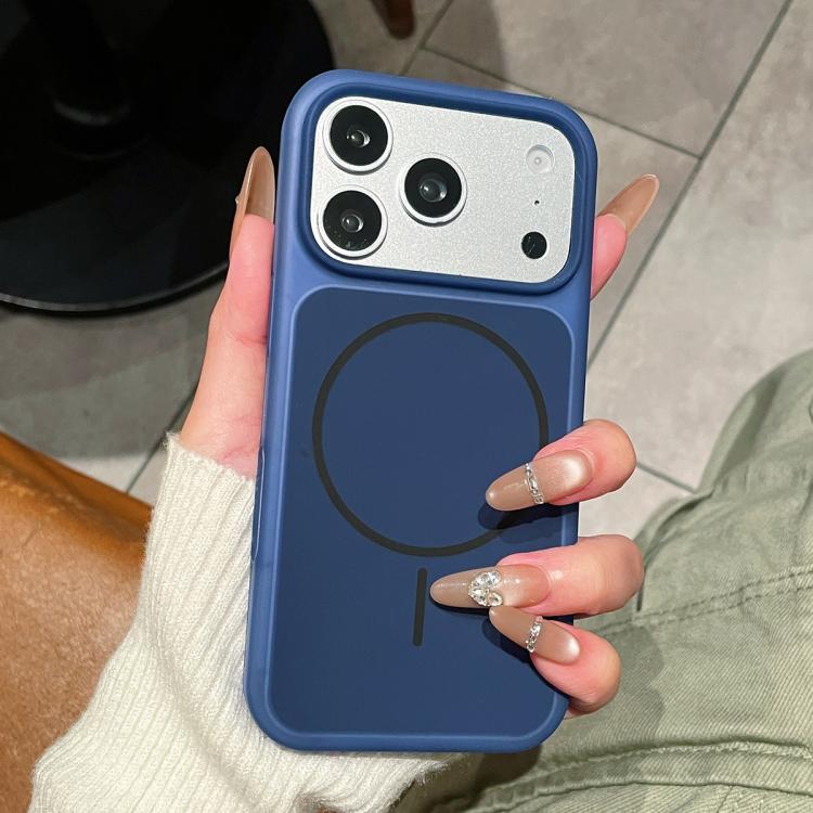 Ice Cream Skin Feel Liquid Silicone Fine Circle Magnetic Phone Case, For iPhone 17 Pro Max, For iPhone 17 Pro