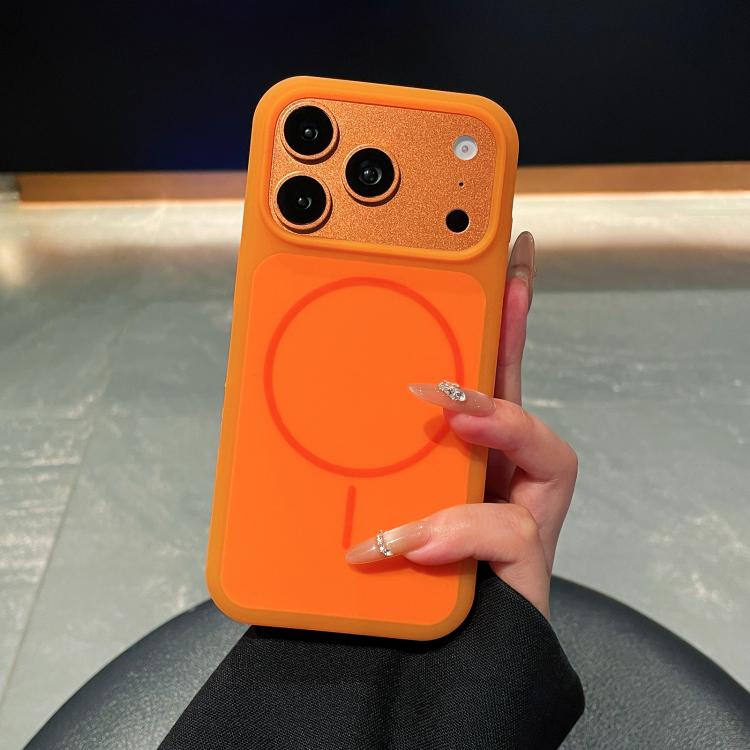 Ice Cream Skin Feel Liquid Silicone Fine Circle Magnetic Phone Case, For iPhone 17 Pro Max, For iPhone 17 Pro