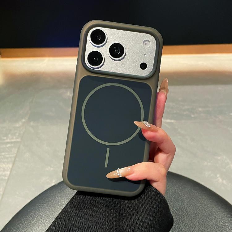 Ice Cream Skin Feel Liquid Silicone Fine Circle Magnetic Phone Case, For iPhone 17 Pro Max, For iPhone 17 Pro