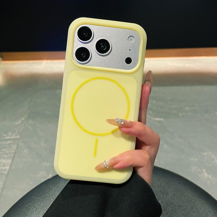 Ice Cream Skin Feel Liquid Silicone Fine Circle Magnetic Phone Case, For iPhone 17 Pro Max, For iPhone 17 Pro