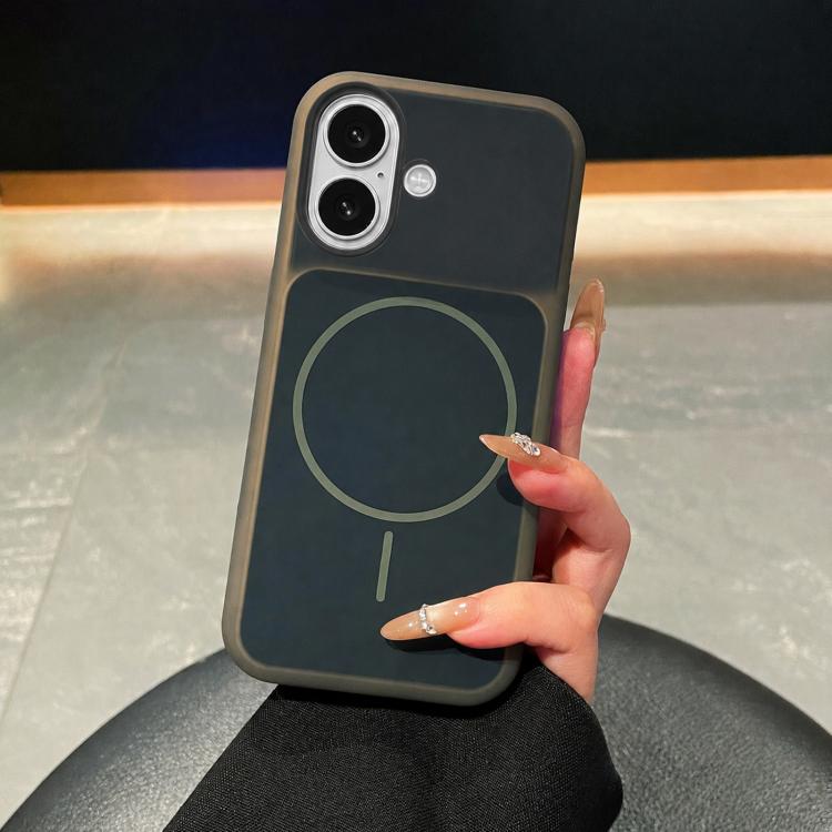 Ice Cream Skin Feel Liquid Silicone Fine Circle Magnetic Phone Case, For iPhone 17, For iPhone 16 Pro Max