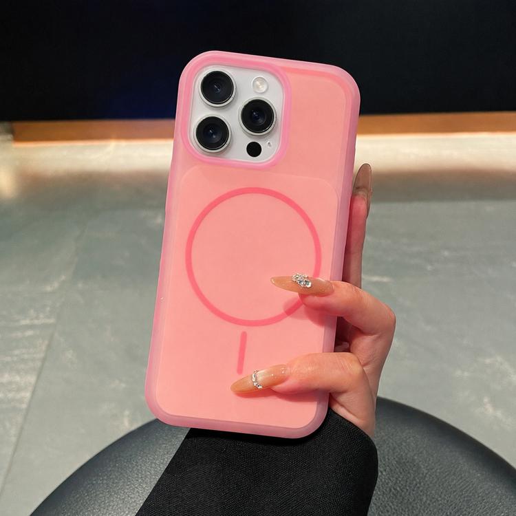 Ice Cream Skin Feel Liquid Silicone Fine Circle Magnetic Phone Case, For iPhone 16 Pro, For iPhone 16