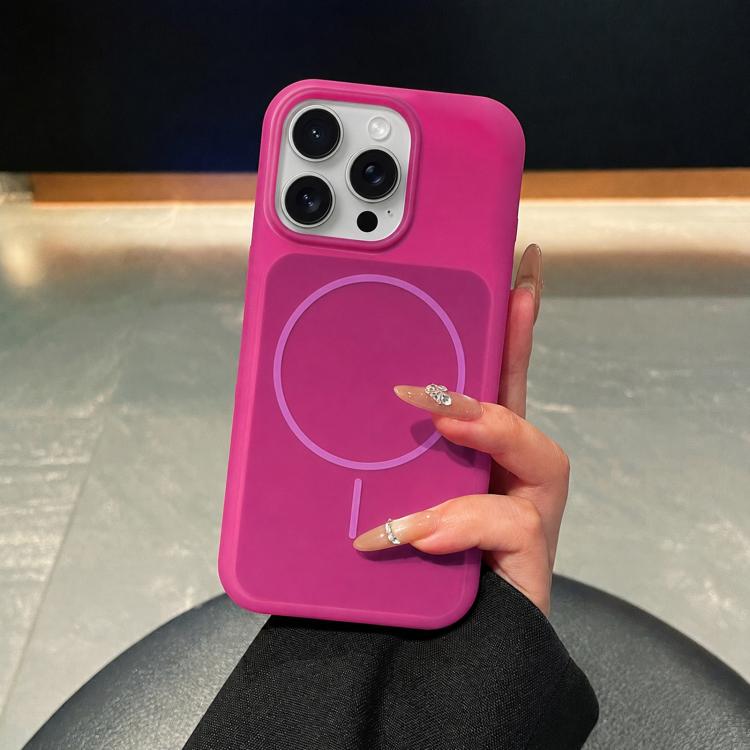 Ice Cream Skin Feel Liquid Silicone Fine Circle Magnetic Phone Case, For iPhone 16 Pro, For iPhone 16
