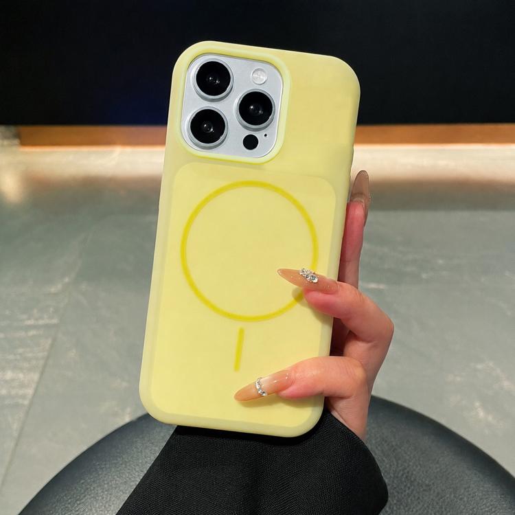 Ice Cream Skin Feel Liquid Silicone Fine Circle Magnetic Phone Case, For iPhone 16 Pro, For iPhone 16