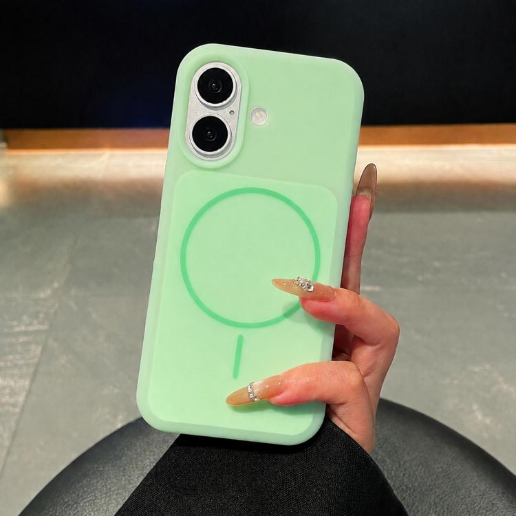 Ice Cream Skin Feel Liquid Silicone Fine Circle Magnetic Phone Case, For iPhone 16 Pro, For iPhone 16