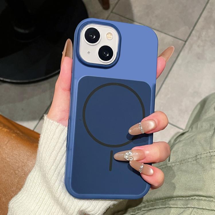 Ice Cream Skin Feel Liquid Silicone Fine Circle Magnetic Phone Case, For iPhone 15, For iPhone 14