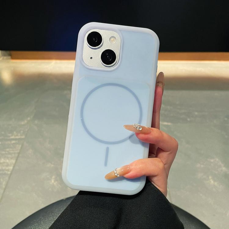 Ice Cream Skin Feel Liquid Silicone Fine Circle Magnetic Phone Case, For iPhone 13 Pro Max, For iPhone 13