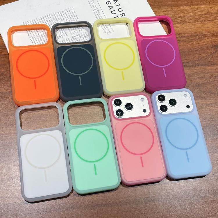 Ice Cream Skin Feel Liquid Silicone Fine Circle Magnetic Phone Case, For iPhone 16 Pro, For iPhone 16