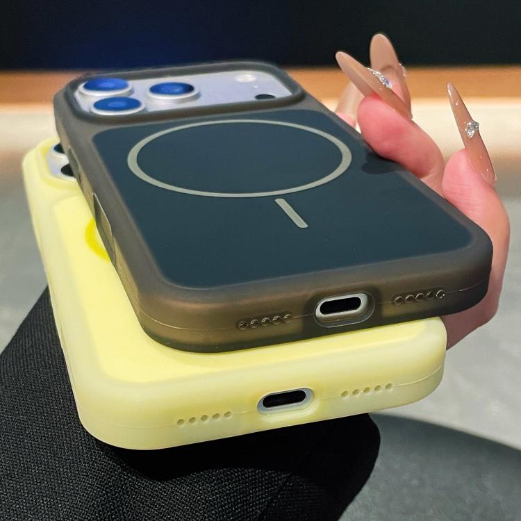 Ice Cream Skin Feel Liquid Silicone Fine Circle Magnetic Phone Case, For iPhone 17, For iPhone 16 Pro Max