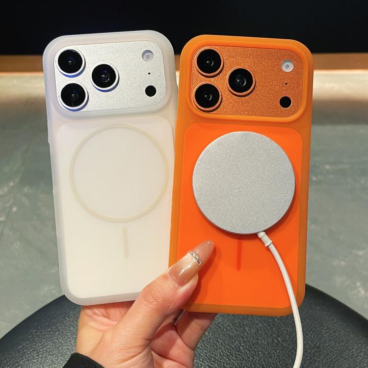 Ice Cream Skin Feel Liquid Silicone Fine Circle Magnetic Phone Case, For iPhone 15 Pro Max, For iPhone 15 Pro