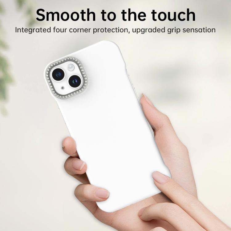 Candy Diamond Half-frame Frosted PC Hybrid TPU Phone Case, For iPhone 14 Plus, For iPhone 14, For iPhone 14 Pro
