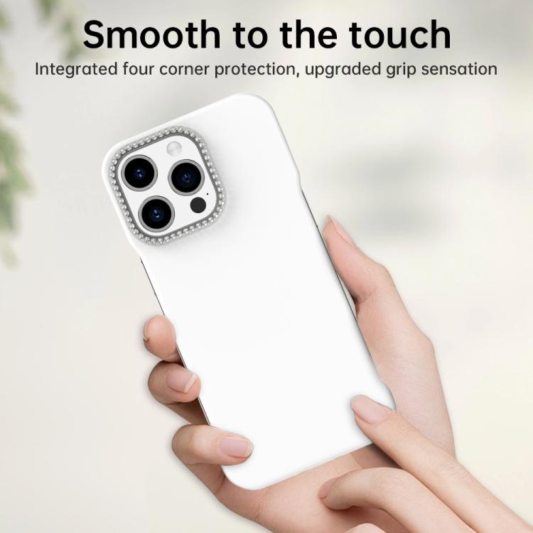 Candy Diamond Half-frame Frosted PC Hybrid TPU Phone Case, For iPhone 15 Pro, For iPhone 15 Plus, For iPhone 15