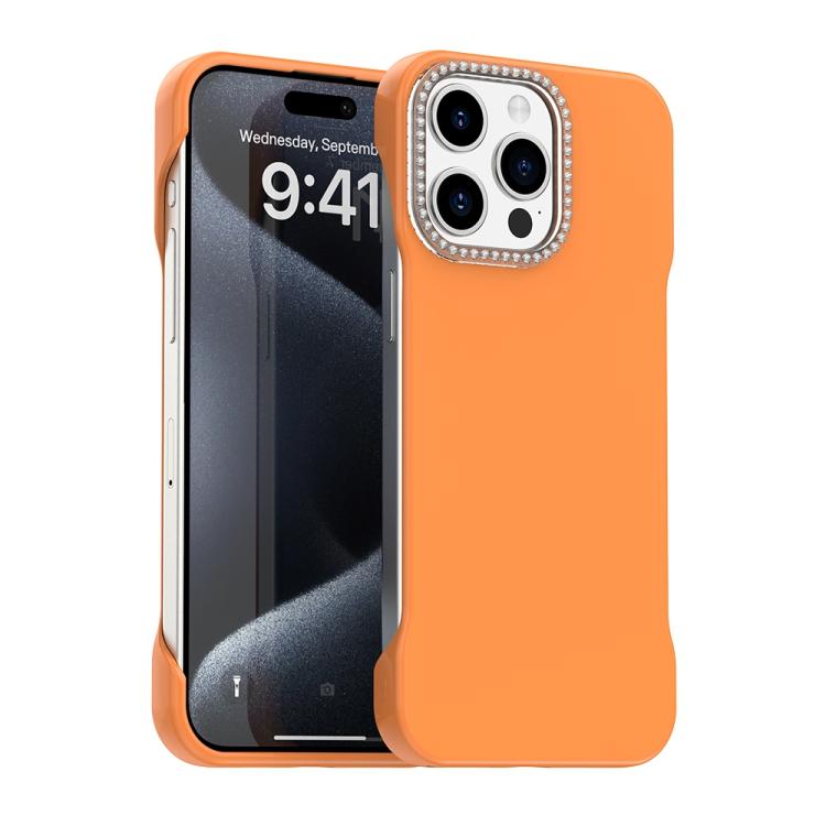 Candy Diamond Half-frame Frosted PC Hybrid TPU Phone Case, For iPhone 15 Pro, For iPhone 15 Plus, For iPhone 15