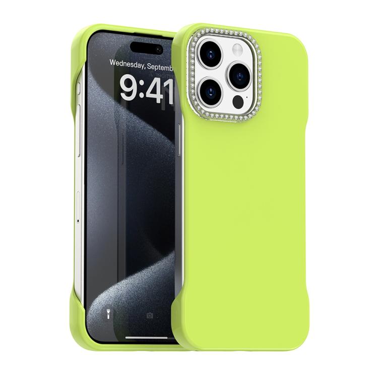 Candy Diamond Half-frame Frosted PC Hybrid TPU Phone Case, For iPhone 15 Pro, For iPhone 15 Plus, For iPhone 15
