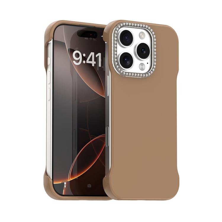 Candy Diamond Half-frame Frosted PC Hybrid TPU Phone Case, For iPhone Air, For iPhone 16 Pro Max, For iPhone 16 Pro