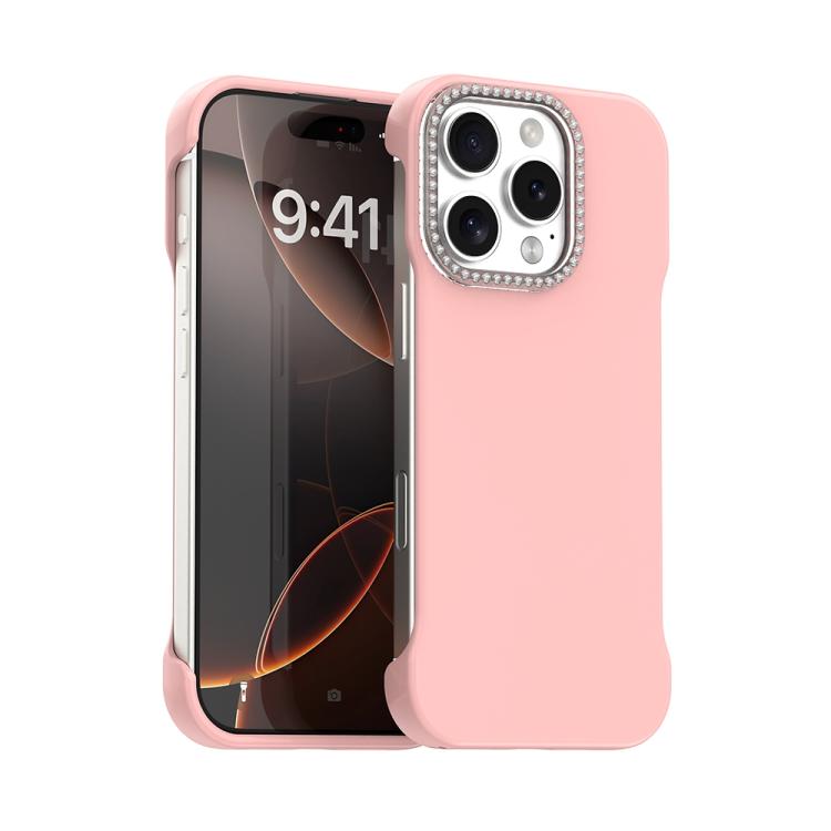 Candy Diamond Half-frame Frosted PC Hybrid TPU Phone Case, For iPhone Air, For iPhone 16 Pro Max, For iPhone 16 Pro