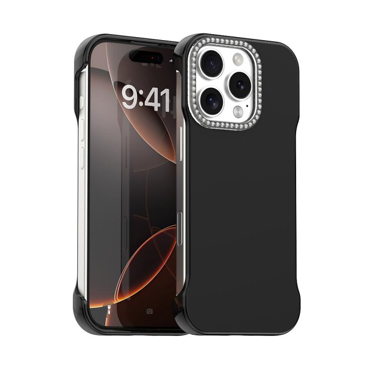 Candy Diamond Half-frame Frosted PC Hybrid TPU Phone Case, For iPhone Air, For iPhone 16 Pro Max, For iPhone 16 Pro