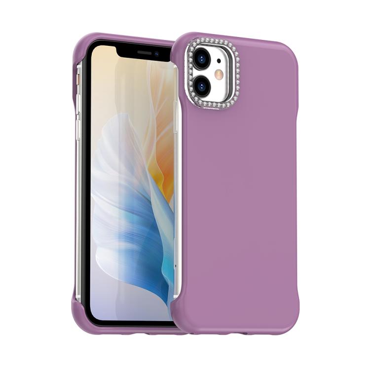 Candy Diamond Half-frame Frosted PC Hybrid TPU Phone Case, For iPhone 12 Pro, For iPhone 11 Pro Max, For iPhone 11