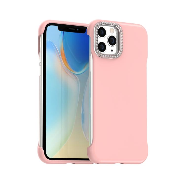 Candy Diamond Half-frame Frosted PC Hybrid TPU Phone Case, For iPhone 12 Pro, For iPhone 11 Pro Max, For iPhone 11