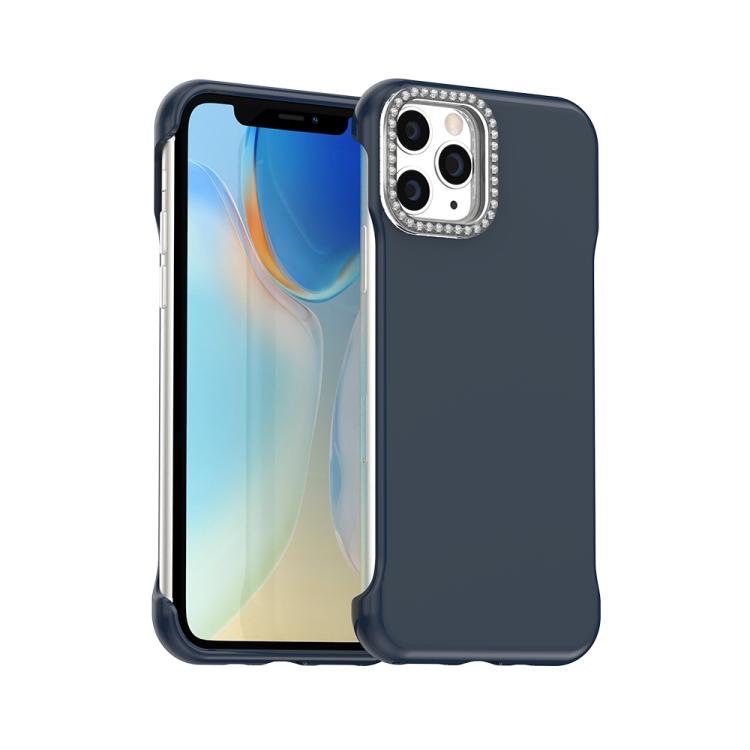Candy Diamond Half-frame Frosted PC Hybrid TPU Phone Case, For iPhone 12 Pro, For iPhone 11 Pro Max, For iPhone 11