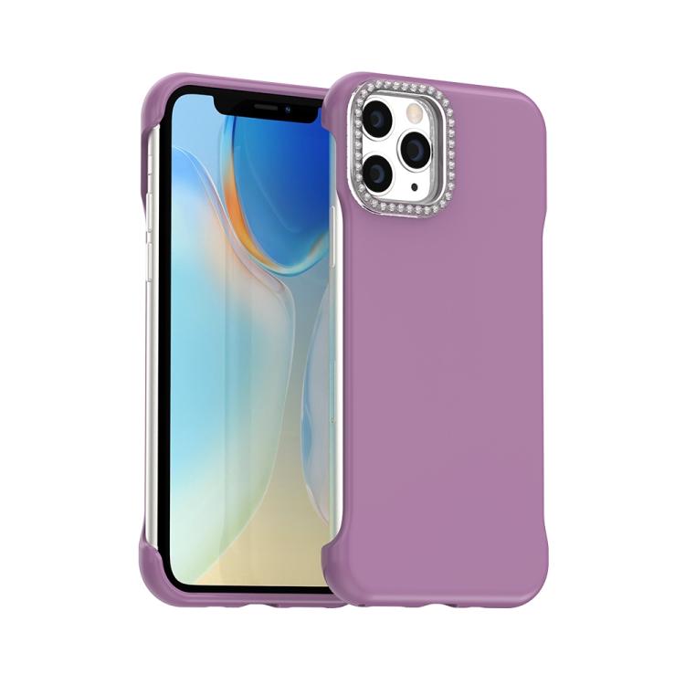 Candy Diamond Half-frame Frosted PC Hybrid TPU Phone Case, For iPhone 12 Pro, For iPhone 11 Pro Max, For iPhone 11