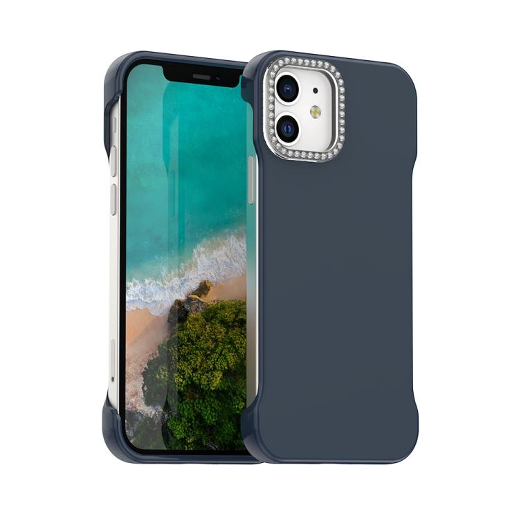 Candy Diamond Half-frame Frosted PC Hybrid TPU Phone Case, For iPhone 13, For iPhone 12, For iPhone 12 Pro Max