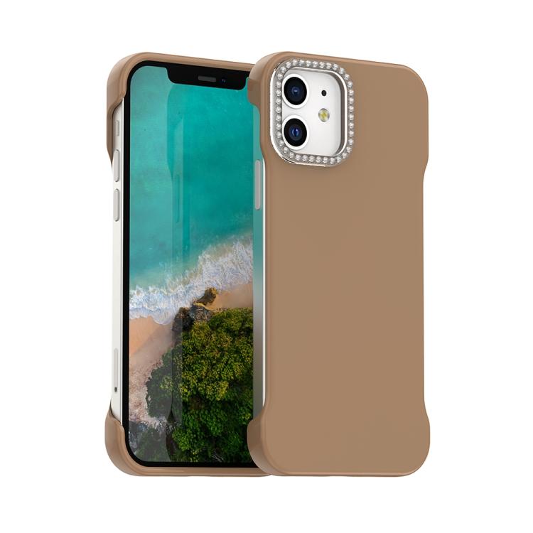 Candy Diamond Half-frame Frosted PC Hybrid TPU Phone Case, For iPhone 13, For iPhone 12, For iPhone 12 Pro Max