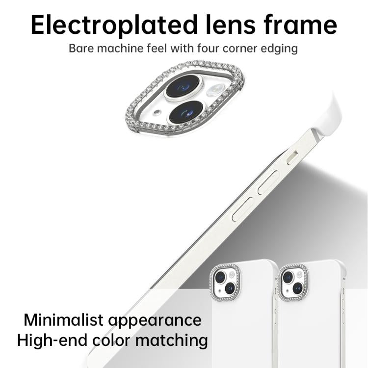 Candy Diamond Half-frame Frosted PC Hybrid TPU Phone Case, For iPhone 13, For iPhone 12, For iPhone 12 Pro Max