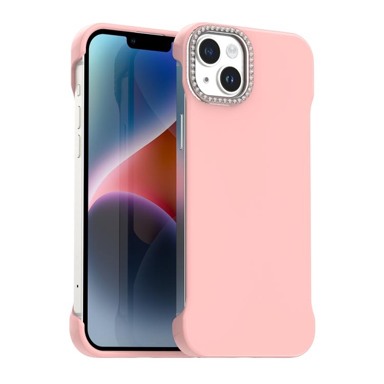 Candy Diamond Half-frame Frosted PC Hybrid TPU Phone Case, For iPhone 14 Plus, For iPhone 14, For iPhone 14 Pro