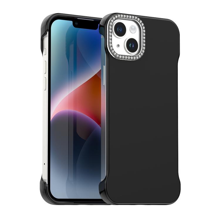 Candy Diamond Half-frame Frosted PC Hybrid TPU Phone Case, For iPhone 14 Plus, For iPhone 14, For iPhone 14 Pro