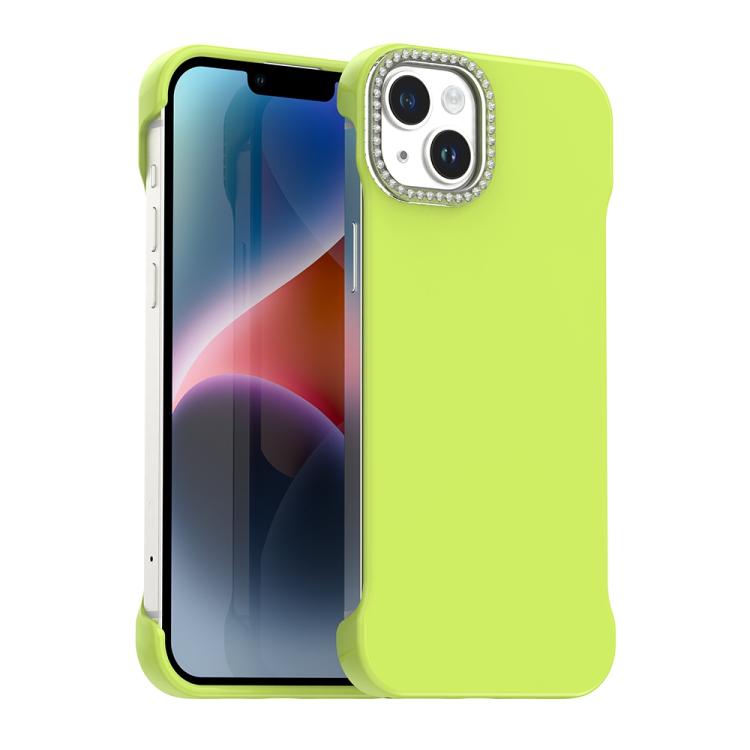 Candy Diamond Half-frame Frosted PC Hybrid TPU Phone Case, For iPhone 14 Plus, For iPhone 14, For iPhone 14 Pro