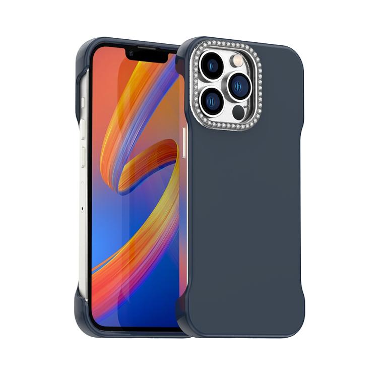 Candy Diamond Half-frame Frosted PC Hybrid TPU Phone Case, For iPhone 14 Pro Max, For iPhone 13 Pro Max, For iPhone 13 Pro