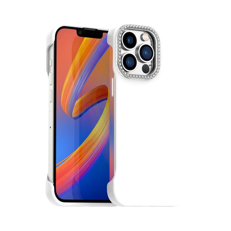 Candy Diamond Half-frame Frosted PC Hybrid TPU Phone Case, For iPhone 14 Pro Max, For iPhone 13 Pro Max, For iPhone 13 Pro