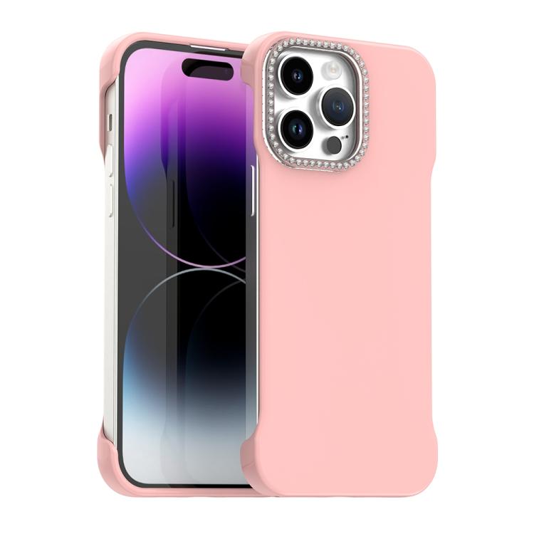 Candy Diamond Half-frame Frosted PC Hybrid TPU Phone Case, For iPhone 14 Plus, For iPhone 14, For iPhone 14 Pro