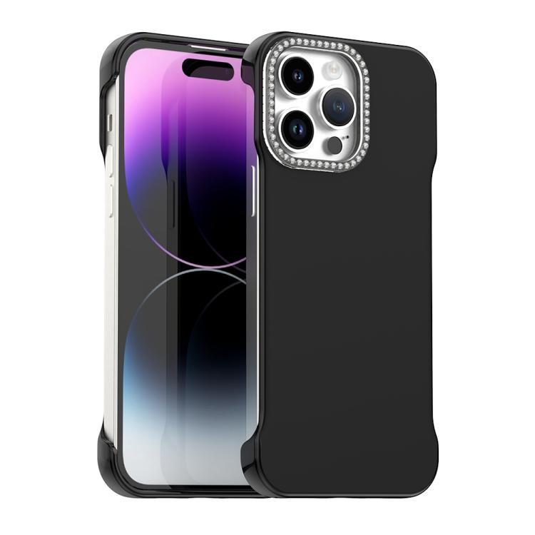 Candy Diamond Half-frame Frosted PC Hybrid TPU Phone Case, For iPhone 14 Plus, For iPhone 14, For iPhone 14 Pro