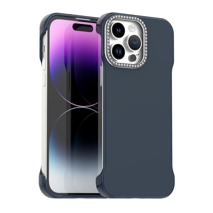 Candy Diamond Half-frame Frosted PC Hybrid TPU Phone Case, For iPhone 14 Pro Max, For iPhone 13 Pro Max, For iPhone 13 Pro