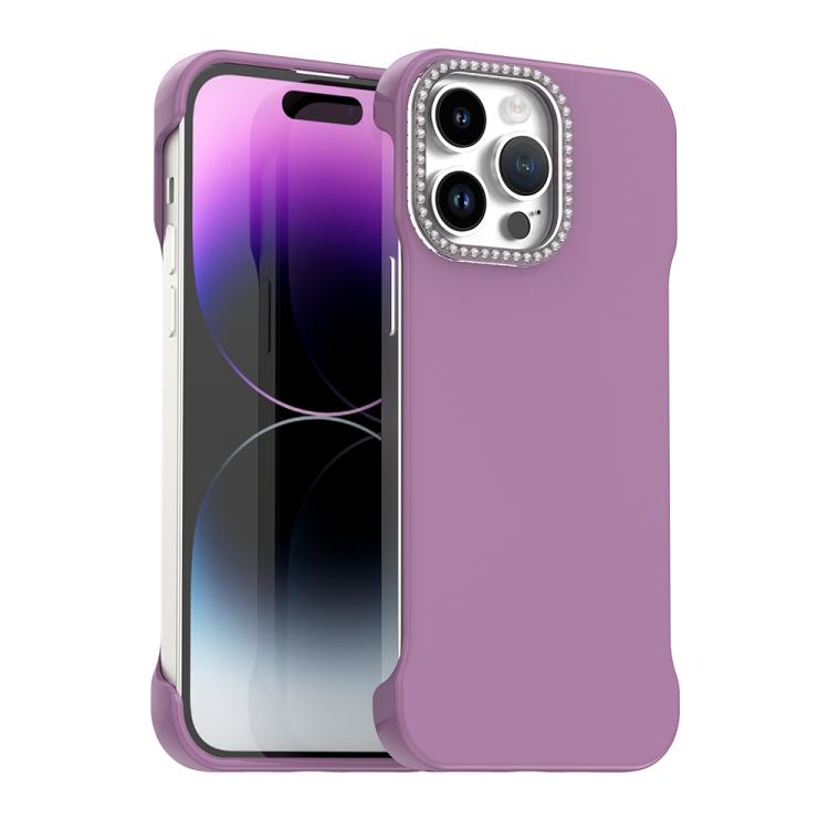 Candy Diamond Half-frame Frosted PC Hybrid TPU Phone Case, For iPhone 14 Pro Max, For iPhone 13 Pro Max, For iPhone 13 Pro