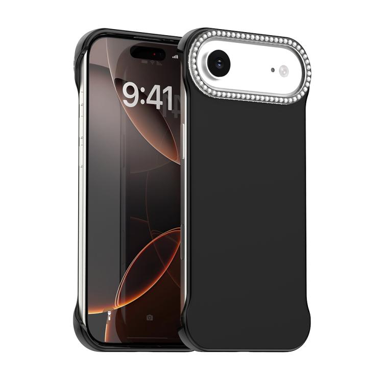 Candy Diamond Half-frame Frosted PC Hybrid TPU Phone Case, For iPhone Air, For iPhone 16 Pro Max, For iPhone 16 Pro