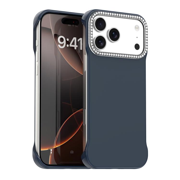 Candy Diamond Half-frame Frosted PC Hybrid TPU Phone Case, For iPhone 17 Pro Max, For iPhone 17 Pro, For iPhone 17