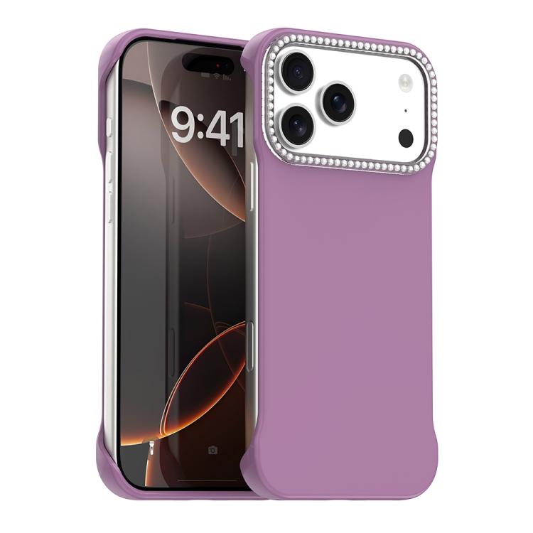 Candy Diamond Half-frame Frosted PC Hybrid TPU Phone Case, For iPhone 17 Pro Max, For iPhone 17 Pro, For iPhone 17