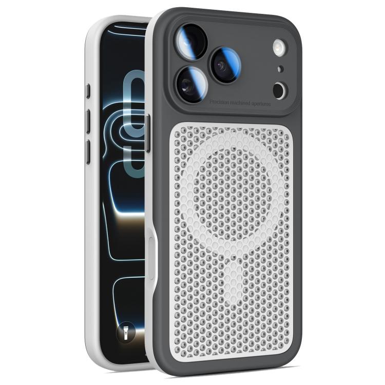 Armor Shield Mesh Cooling Magnetic Phone Case with Lens Film, For iPhone 17 Pro Max, For iPhone 17 Pro, For iPhone 17, For iPhone 16 Pro Max
