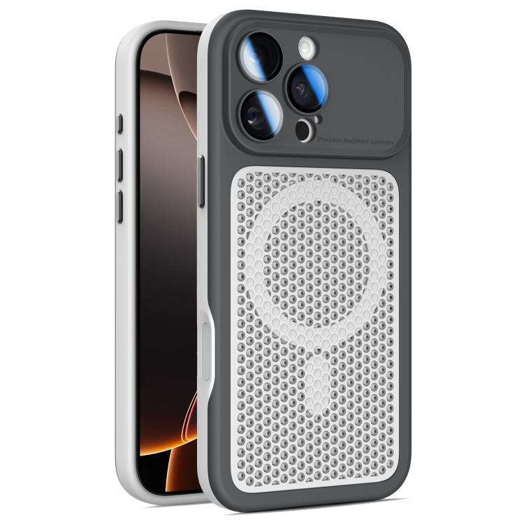 Armor Shield Mesh Cooling Magnetic Phone Case with Lens Film, For iPhone 17 Pro Max, For iPhone 17 Pro, For iPhone 17, For iPhone 16 Pro Max