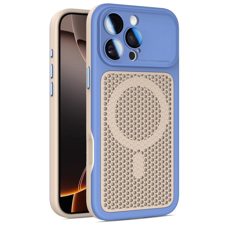 Armor Shield Mesh Cooling Magnetic Phone Case with Lens Film, For iPhone 17 Pro Max, For iPhone 17 Pro, For iPhone 17, For iPhone 16 Pro Max
