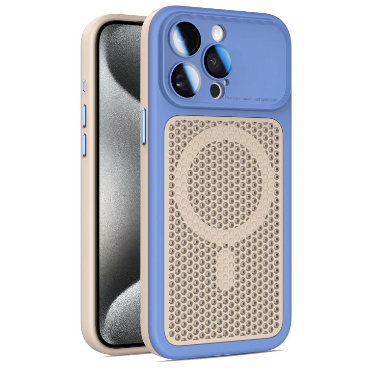 Armor Shield Mesh Cooling Magnetic Phone Case with Lens Film, For iPhone 15 Pro, For iPhone 15 Plus / 14 Plus, For iPhone 15, For iPhone 14 / 13
