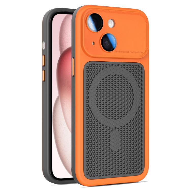 Armor Shield Mesh Cooling Magnetic Phone Case with Lens Film, For iPhone 15 Pro, For iPhone 15 Plus / 14 Plus, For iPhone 15, For iPhone 14 / 13