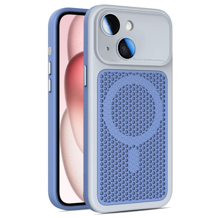 Armor Shield Mesh Cooling Magnetic Phone Case with Lens Film, For iPhone 15 Pro, For iPhone 15 Plus / 14 Plus, For iPhone 15, For iPhone 14 / 13