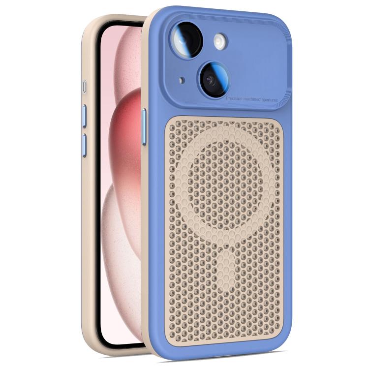 Armor Shield Mesh Cooling Magnetic Phone Case with Lens Film, For iPhone 15 Pro, For iPhone 15 Plus / 14 Plus, For iPhone 15, For iPhone 14 / 13