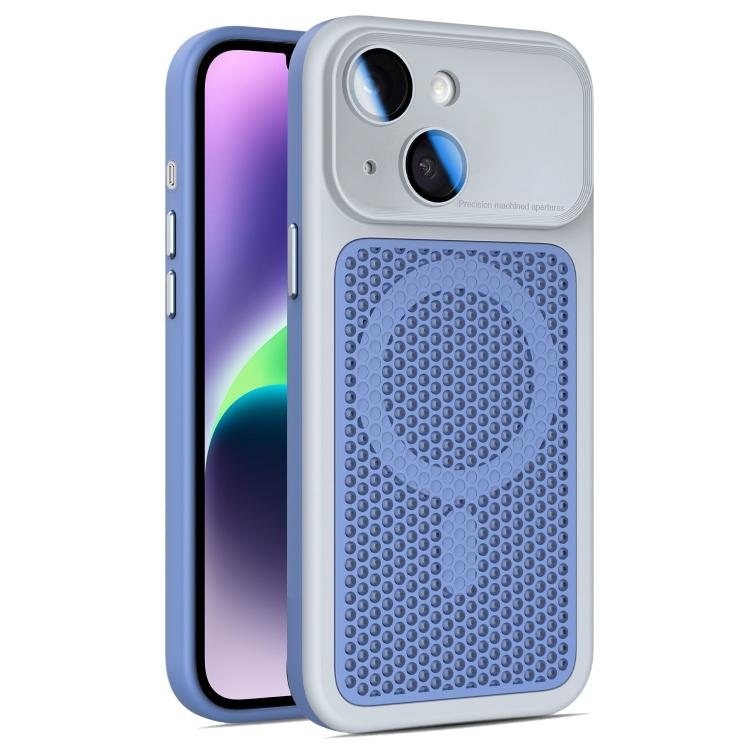 Armor Shield Mesh Cooling Magnetic Phone Case with Lens Film, For iPhone 15 Pro, For iPhone 15 Plus / 14 Plus, For iPhone 15, For iPhone 14 / 13