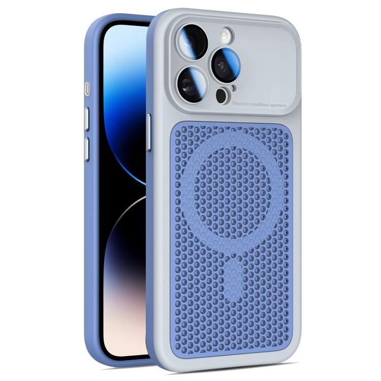 Armor Shield Mesh Cooling Magnetic Phone Case with Lens Film, For iPhone 14 Pro, For iPhone 14 Pro Max, For iPhone 13 Pro Max, For iPhone 13 Pro
