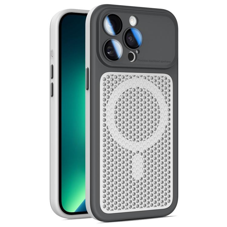Armor Shield Mesh Cooling Magnetic Phone Case with Lens Film, For iPhone 14 Pro, For iPhone 14 Pro Max, For iPhone 13 Pro Max, For iPhone 13 Pro
